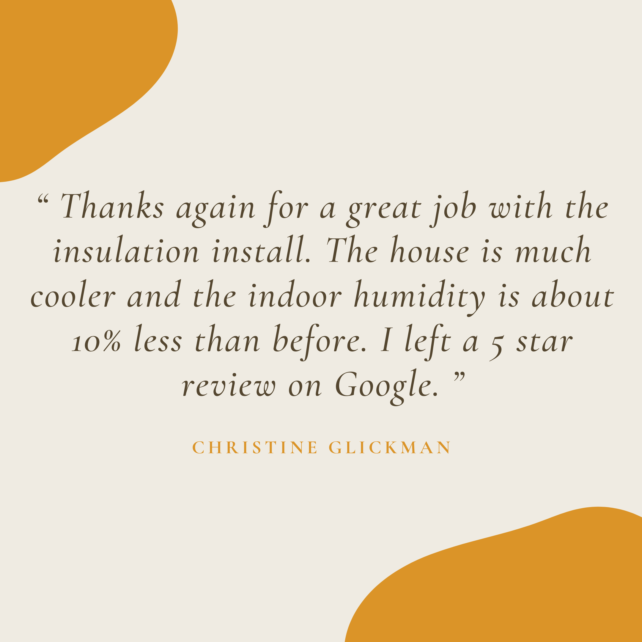 Customer testimonial portrait — Christine Glickman