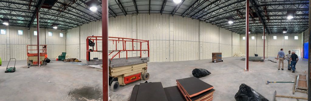 Commercial warehouse insulated with Icynene — Kirchman Construction