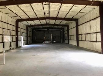 Barn insulated with Icynene spray foam